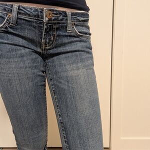 American Eagle Y2K Dark Blue Straight Leg Jeans
